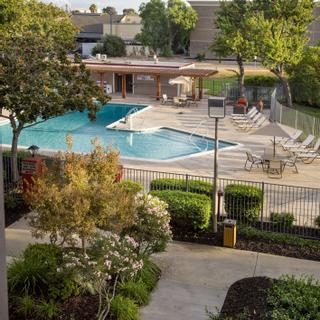 Best Western Plus Garden Court Inn | Fremont, California | Birds-eye view of pool area